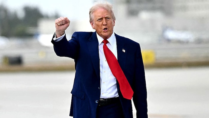 US-Präsident Donald Trump sieht sich als Sieger, weil schon zahlreiche Staaten sich mit ...