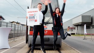Florijan Isaku von der Remise Hernals und Elisabeth Urbanitsch von der Remise Rudolfsheim werden Wien bei der Tramway-WM im September vertreten.  (Bild: Wiener Linien / Barbara Wirl)