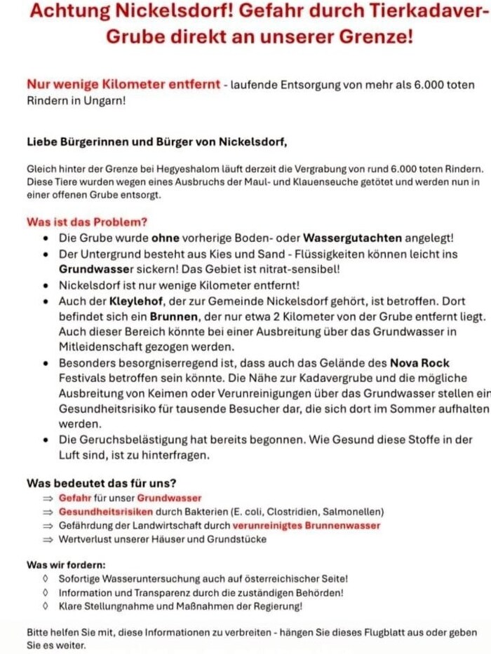 Das ist die Information, die im Umlauf ist. Wer sie geschrieben hat? Das weiß man nicht so ...