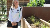 Im Hotel Schwärzler bereitet sich Carina Brunold mit dem ÖFB-Team auf das Spiel vor.