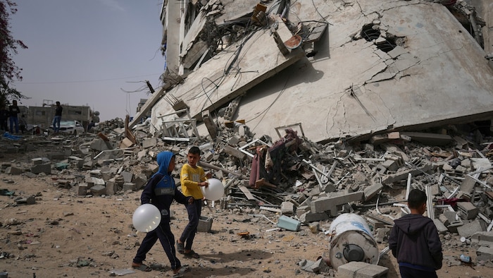 Zerstörte Gebäude im Gazastreifen