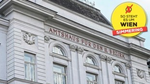 Wer wird nach dem 27. April als Chef im Amtshaus am Enkplatz in Simmering sitzen? Ob es tatsächlich ein Kopf-an-Kopf-Rennen zwischen Rot und Blau wird, wird sich erst zeigen. (Bild: Krone KREATIV/Peter Tomschi)