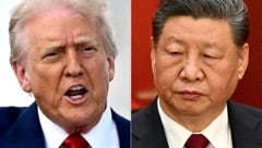 US-Präsident Donald Trump und Chinas Präsident Xi Jinping (Bild: AFP/MANDEL NGAN, PEDRO PARDO)