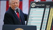 Trump hält auch gerne Erklär-Taferln: Nun ist er wieder – vorerst – gescheitert.