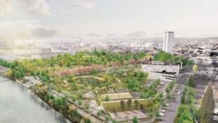 So soll der neue Welser Volksgarten aussehen.  (Bild: Yewo Landscapes GmbH)