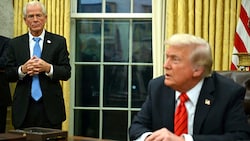 Eine Art Schattenkabinett hat offenbar großen Einfluss auf den US-Präsidenten (links im Bild: Peter Navarro). (Bild: APA/AFP/ANDREW CABALLERO-REYNOLDS)