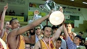 Hajda (Mitte) gewann mit Traiskirchen zweimal die Liga 