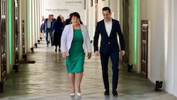 Manuela Khom und Klubobmann Lukas Schnitzer im Stift St. Lambrecht