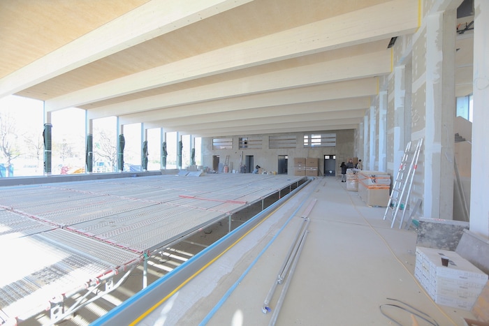 Die neue Schwimmhalle in Simmering wird ab dem Ende der Freibadsaison im September zur Verfügung ...