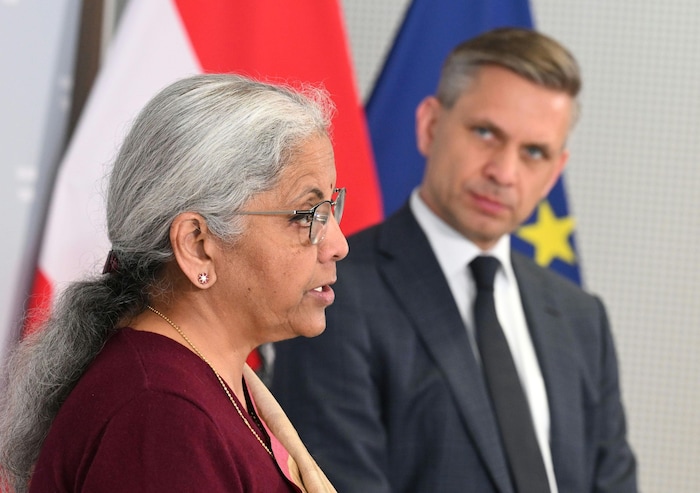 Die indische Ministerin Nirmala Sitharaman ist auf Besuch in Wien.