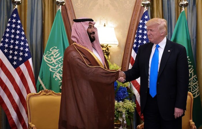 US-Präsident Donald Trump mit Saudi-Kronprinz Mohammed bin Salman. Schon in seiner ersten ...
