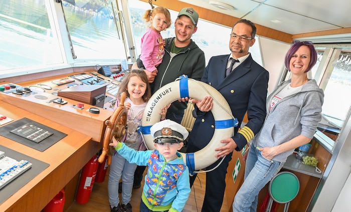 Die Kinder hatten besonders im Steuerhaus eine Menge Spaß
