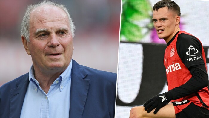 Uli Hoeneß kann sich „im Moment“ keinen Transfer von Florian Wirtz zu den Bayern vorstellen.