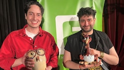 Felix Fally, Preisträger des E-Steiermark-Kleinkunstvogels und Sebastian Humi, der den ...