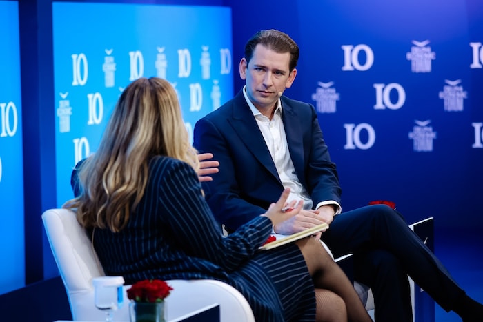 Sebastian Kurz beim Wirtschaftsforum in Athen.