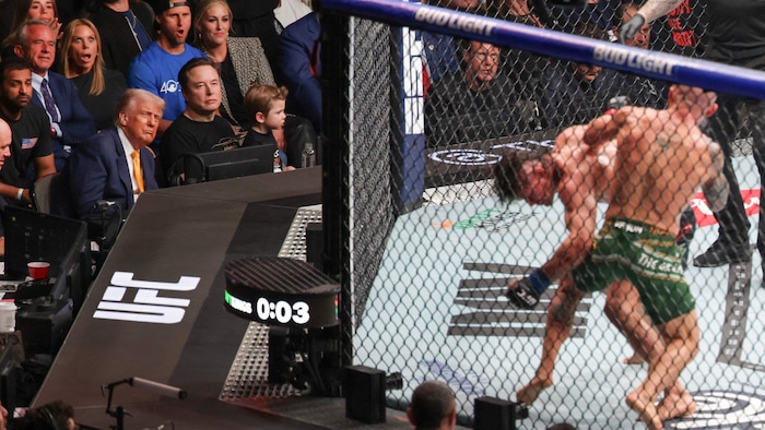 Hier bekriegen sich gerade der Australier Alexander Volkanovski und der Brasilianer Diego Lopes.