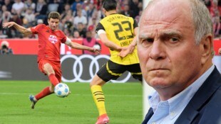Uli Hoeneß (re.) spricht über Thomas Müller.