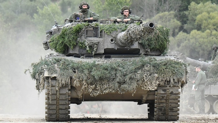 Panzer Leopard 2 auf dem Truppenübungsplatz Allentsteig