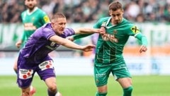 Rapids Stürmer Andrija Radulovic (r.) verstärkt leihweise die Hartberger.