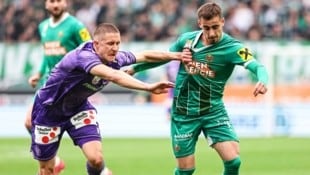 Rapids Stürmer Andrija Radulovic (r.) verstärkt leihweise die Hartberger.