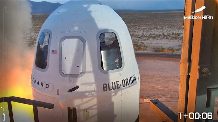 Die New Shepard Rakete von Jeff Bezos hob pünktlich um 15.30 Uhr MESZ ab.