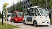  Diese fahrerlosen Busse tuckern seit 2024 durch Klagenfurt.