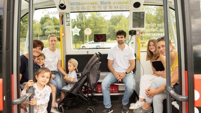 So sieht es in den Bussen aus. 