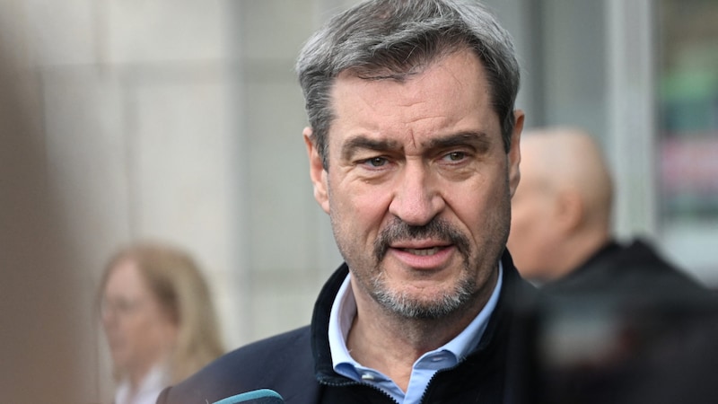 CSU-Vorsitzender Markus Söder spricht von einer „ernsten Lage für unser Land“. (Bild: APA/AFP/RALF HIRSCHBERGER)