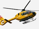 Der verletzte Biker wurde mit dem Rettungshubschrauber ins Spital geflogen. (Symbolbild)