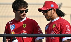 Lewis Hamilton (re.) und Charles Leclerc
