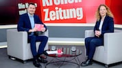 „Krone“-Wien-Chef Michael Pommer mit Grünen-Chefin Judith Pühringer.