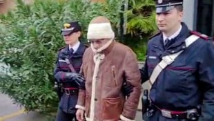 Italiens Mafia-Boss Matteo Messina Denaro bei seiner Festnahme (Archivbild)