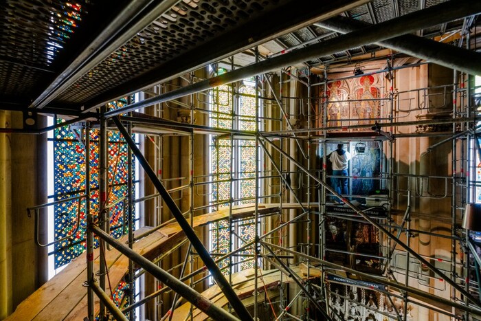 Bis Ostern soll das Gerüst abgebaut sein.