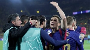Der FC Barcelona jubelte über den Einzug ins Halbfinale der Champions League. (Bild: EPA/CHRISTOPHER NEUNDORF)