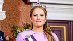 Kronprinzessin Amalia stahl beim Staatsbankett in Amsterdam selbst Mama Maxima die Show. (Bild: Dutch Press Photo Agency / Action Press / picturedesk.com)