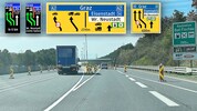 Zahlreiche Schilder vor der Baustelle weisen Autofahrer darauf hin, dass man sich auf die rechte ...