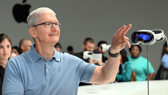 Mit der Vision Pro konnte Apple-Chef Tim Cook nicht punkten.