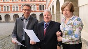 Die Steirer Franz Karner (li.) und Klaus Katzianka (mit Betreuerin Maria Gelienova) haben das ...