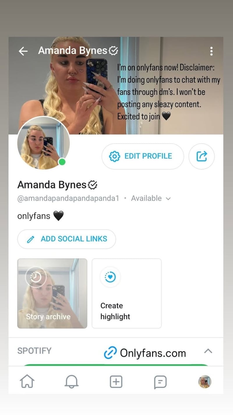 Amanda Bynes ist jetzt auch auf OnlyFans zu finden, wie sie über ihre Instagram-Story mitteilte. (Bild: instagram.com/amandapandapandapanda1)