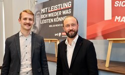 Florian Seifter (li.) und Max Lercher stellten die Kampagne der SPÖ zum „Hochamt“ am heurigen 1. ...