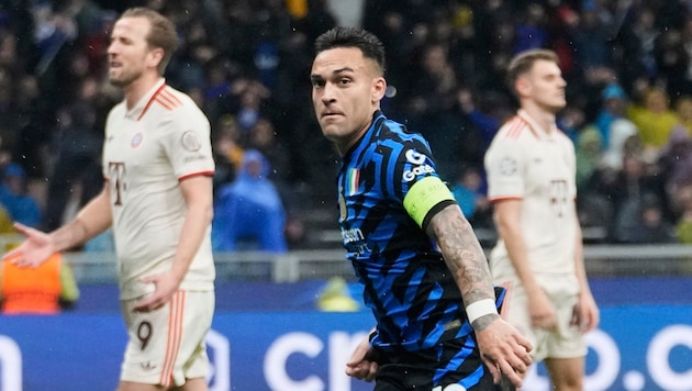 Lautaro Martinez jubelt, die Bayern sind raus! (Bild: AP/Copyright 2025 The Associated Press. All rights reserved)