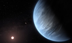 Forscherinnen und Forscher haben in der Atmosphäre eines fernen Planeten Hinweise auf Leben ...