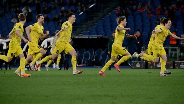 Bodö/Glimt steht im Halbfinale der Europa League. (Bild: AFP/FILIPPO MONTEFORTE)