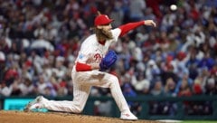 Matt Strahm ist in der MLB als Relief Pitcher für die Philadelphia Phillies am Werk. (Bild: AFP/HUNTER MARTIN)