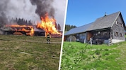 Zwei Hütten fielen auf der Hinteralm den Flammen zum Opfer.