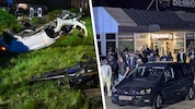 Eine große Zahl an Schaulustigen war am Unfallort, beobachtete die Arbeit der Einsatzkräfte.