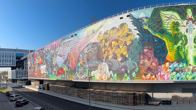Das Mega-Gemälde von Nychos. (Bild: Horst Einöder/Flashpictures)