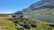 In dieser Kulisse aufwachen: Das durften Fiona und André während ihrer Van-Reise erleben.