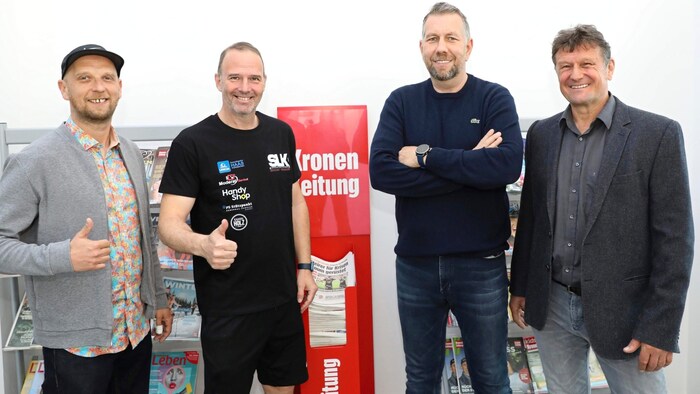 Das Branchenboxen steht auch im Zeichen des guten Zwecks: Alfred Ludwig, Mario Haas, Matthias ...