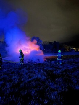 Auch in Niklasdorf kam es zu einer verfrühten Entzündung eines Osterfeuers. (Bild: Freiwillige Feuerwehr Niklasdorf)